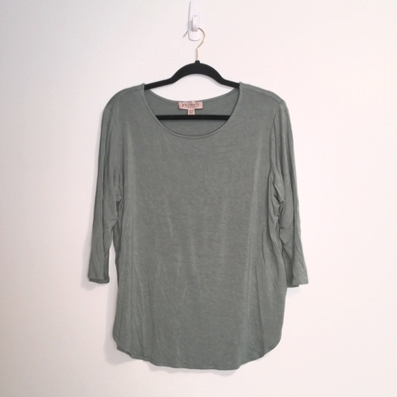 Philosophy 1x raylon green top blouse - Picture 1 of 7